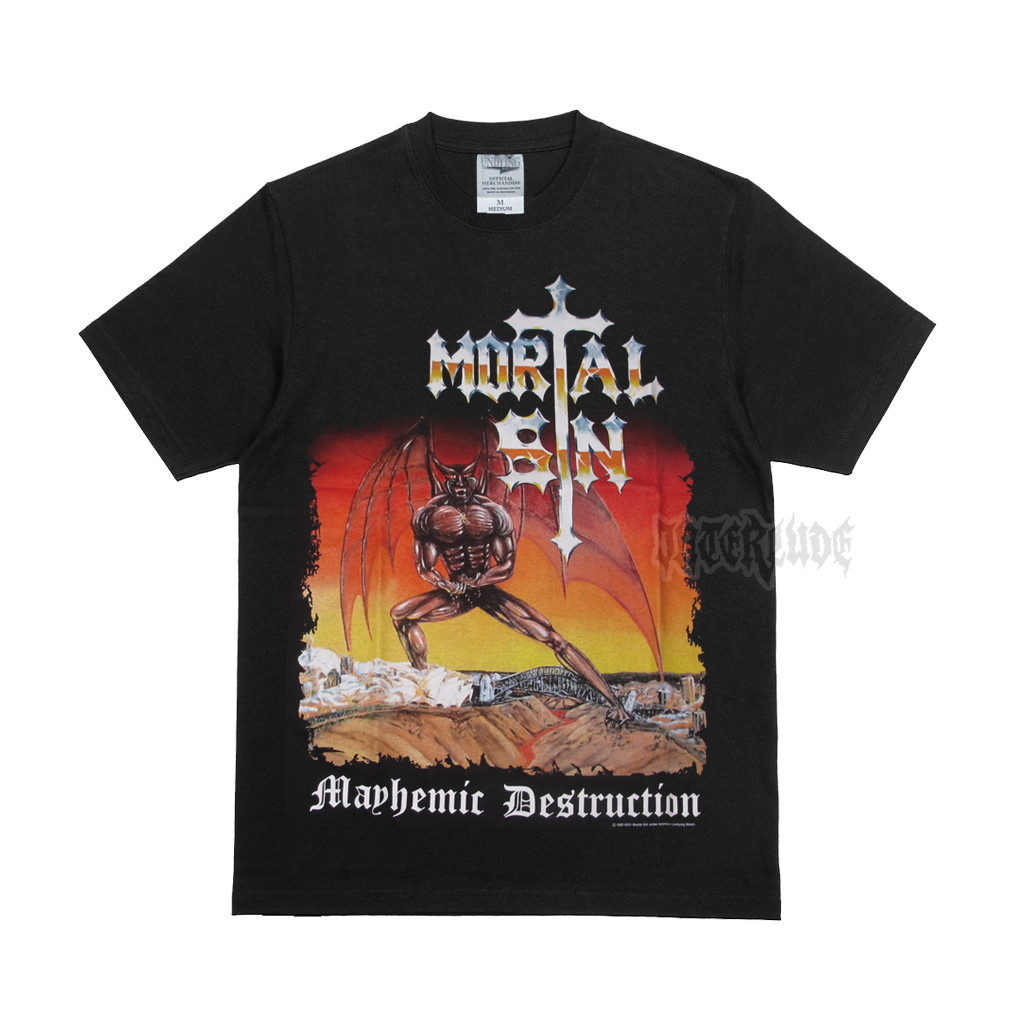T-SHIRT - MORTAL SIN - Mayhemic Destruction Undying kaos band original