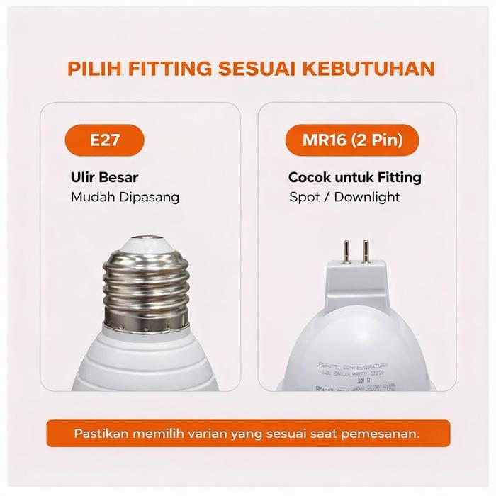 LAMPU HALOGEN MR16 E27 PAR LED 7W SPOTLIGHT PROMO TERMURAH