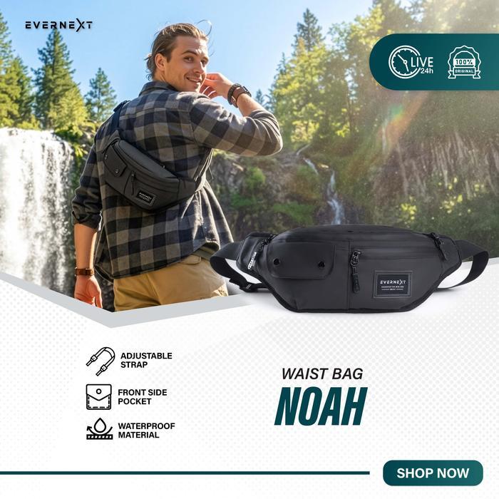 Eiger - Tas Slempang Pria Anti Air Waist Bag Noah Waterproof Sling Bag Cowok Terbaru