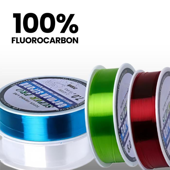 TERLARIS Senar Pancing 200M Warna Bening Transparan Fishing Line Tali Pancing Germany Fishing Line