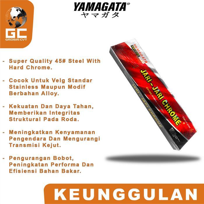 Jari Jari Ruji Velg Stainless Chrome 9x184 Yamagata