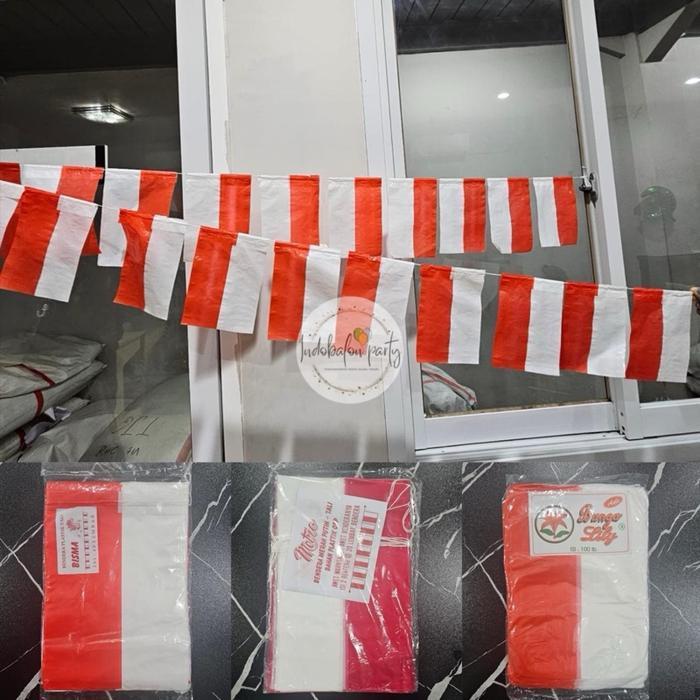bendera plastik merah putih HUT RI / bendera merah putih plastik