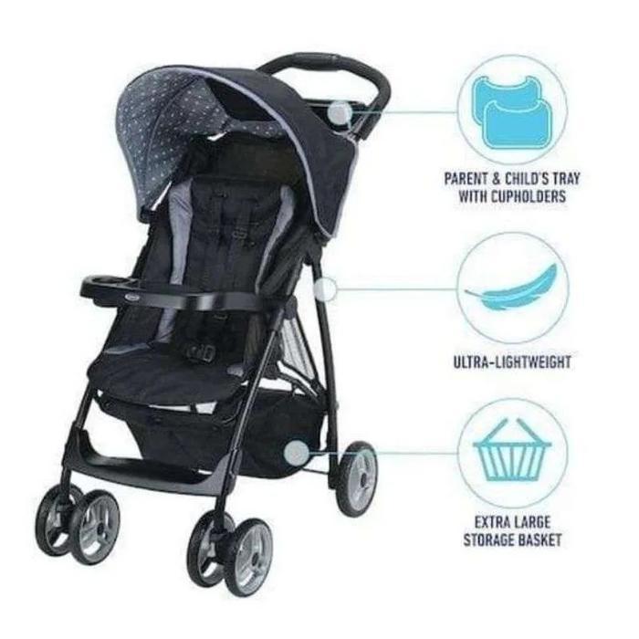Stroller Graco Literider L 1982186 Bla Carn Blue