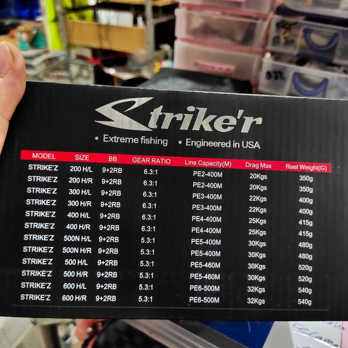 reel pancing jigging monster striker 400 reel overhead