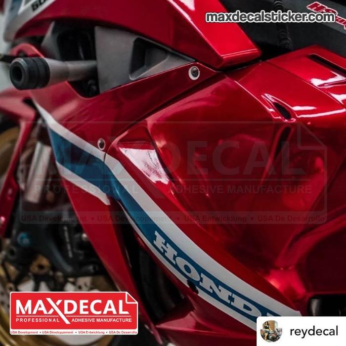 Maxdecal 9600 Sgc03 Super Gloss Candy Red Metallic Pet Liner Sticker Premium Car Wrap Vinyl Bidang