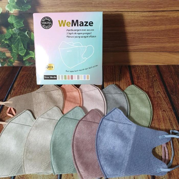Masker Duckbill Wemaze Mix Warna Warni Pastel Isi 50 Pcs Earloop