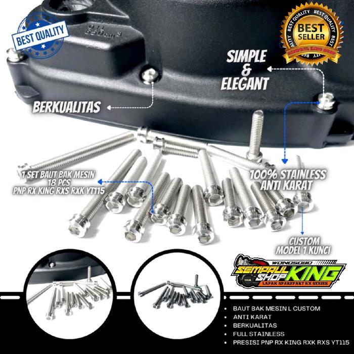 Baut Bak Mesin Rx King Baud Bak Kalter Rxking Custom Stenlis Fullset
