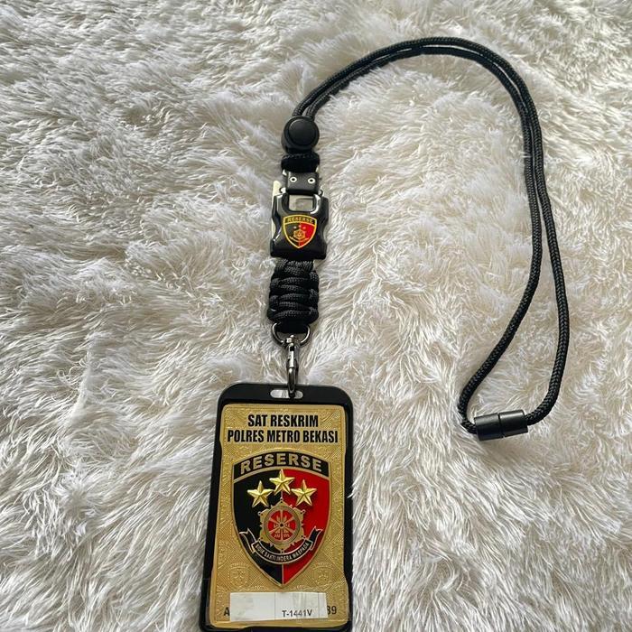 TERLARIS Lencana ID Card Reskrim Polri Plus Lanyard ( Gantungan ) READY
