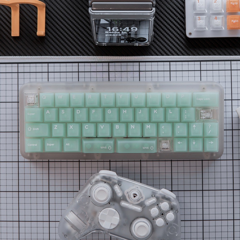 Emerald Green Keycap Set 133key PC Custom Fog Translucent Keyboard Cap Cherry Profile KeyCap for