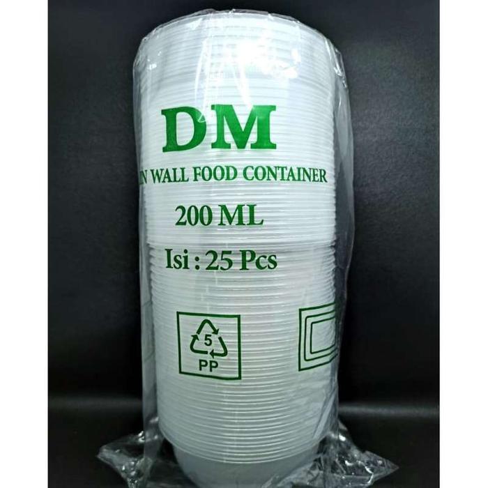 Terbaru Mangkok Plastik 200Ml Kotak Makanan Cup Puding Thinwall Tahan Panas
