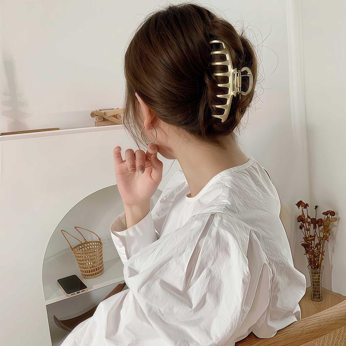 Jedai Rambut Jumbo Cakar 10 Cm Premium Model Gerigi Model Zig-Zag Jepit Rambut Korea Ukuran Besar
