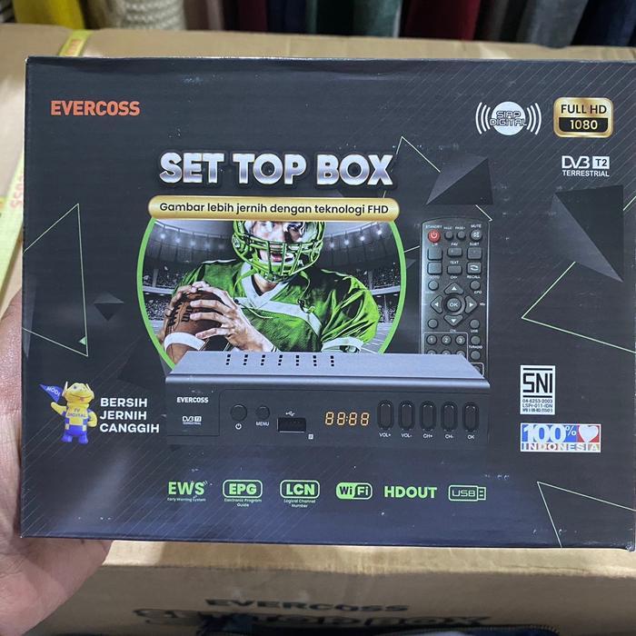 NEW Evercoss Set Top Box / Evercoss STB Plus Max Megabox - stb murah Remot