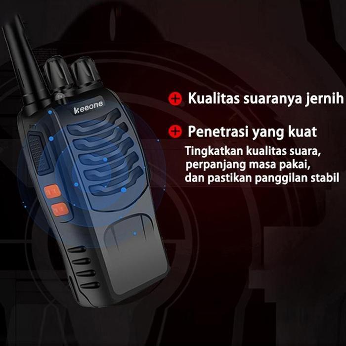 Everystr- Keeone Ht Mini Jarak Jauh 2 Units Walkie Talkie 10Km(Max) 2800Mah Ht Wlan Uhf520Mhz Handy