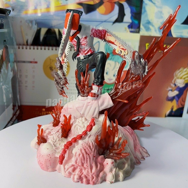 Gk Chainsaw Man Denji Pochita Action Figure Statue Makima Figurine Model Toys Collection Desktop