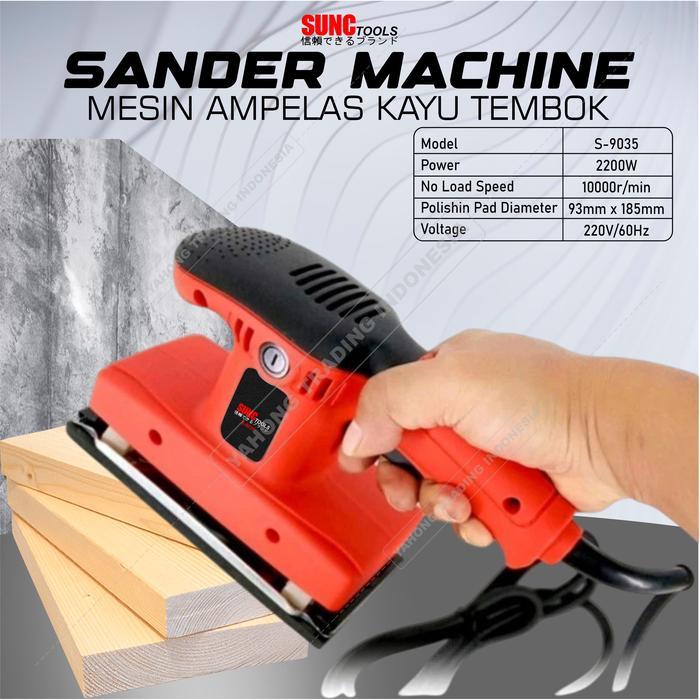 Mesin Amplas Kayu Elektrik Sander Amplas Tembok Amplas Listrik Electric Sander Sunc Tools