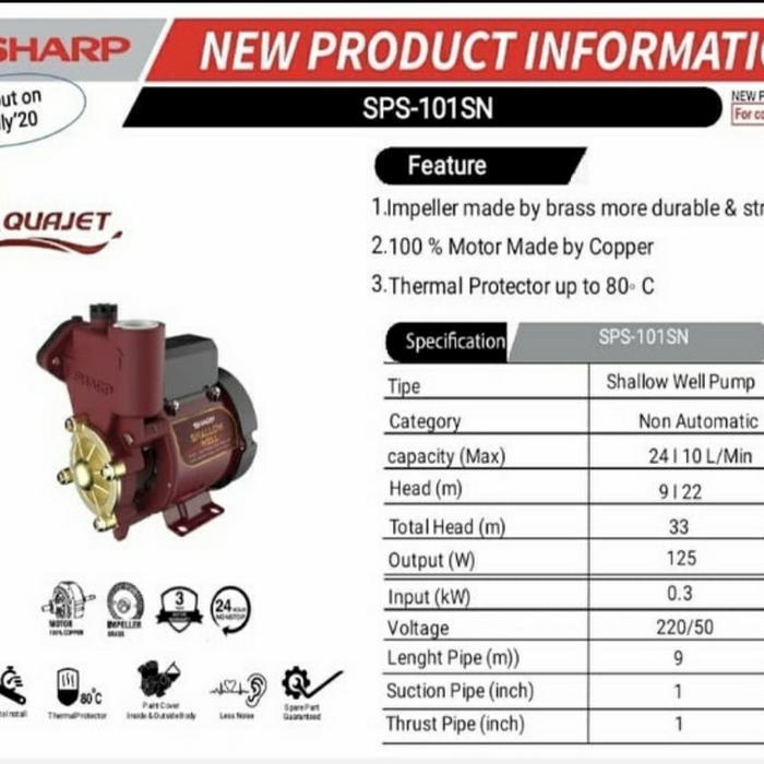 Pompa Air Sharp Sps 101 Sn