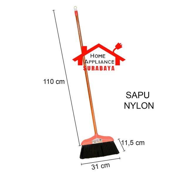 Home Appliance Sby Sapu Nylon Q2 823 Serat Berkualitas Lebar 31 CM Gagang Besi 1.2 Meter Tahan Lama