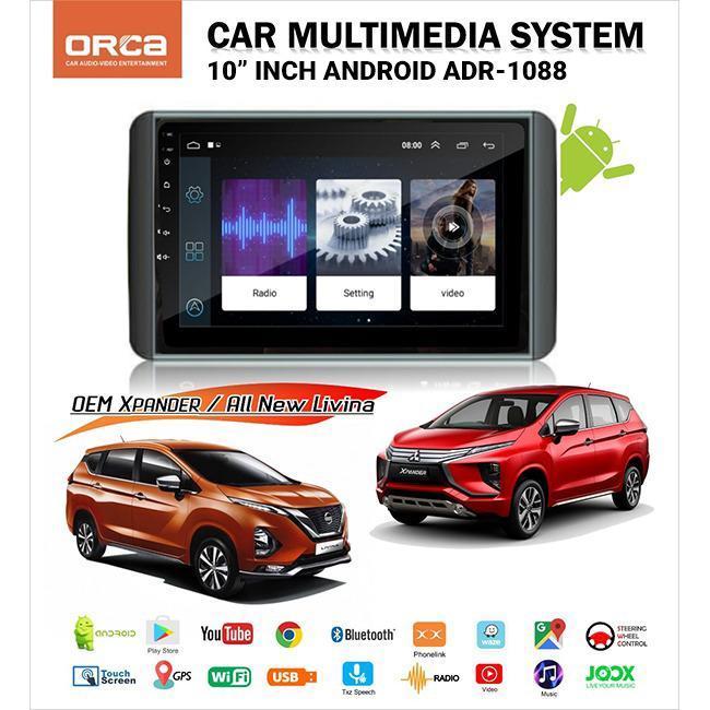 Frame 10" Xpander Double Din Android Head Unit Tape Mobil 10 Inch