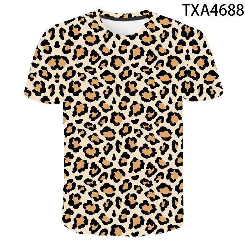 Kaos Macan Tutul Baru Kaos Cetak Streetwear