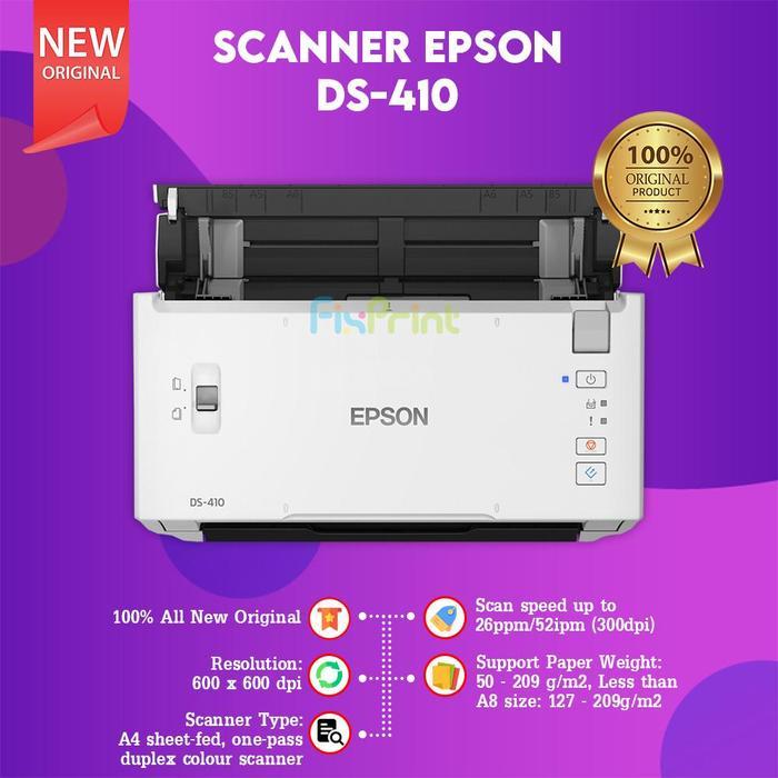 Scanner Epson Ds-410 Epson Ds410 Scan Upto A3 Stitch Garansi Resmi