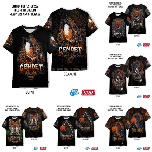 Kaos Burung Kicau Mania Besar Anis Merah Cendet Kacer Trucukan Full Printing Keren | Baju 3D Anak da