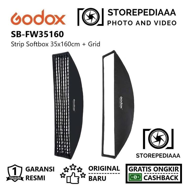 TERBARU Godox SB-FW35160 Softbox with Grid 35x160cm Bowens Mount Rectangle
