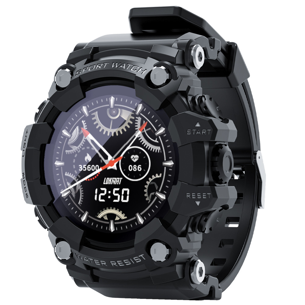 LOKMAT ATTACK Full Touch Screen Smart Watch Men Heart Rate Monitor
