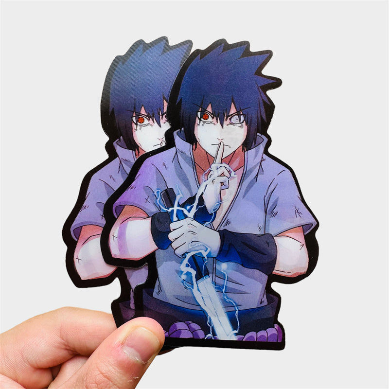 Anime naruto Sticker 3D Gradient Uchiha Sasuke Motion Stickers Creative Car Sticker Notebook Luggage