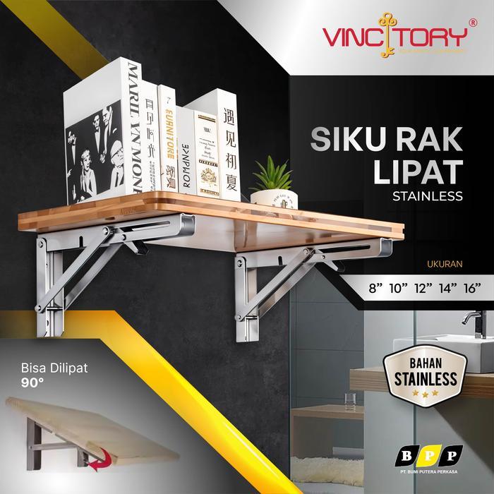 Engsel Siku Lipat Bracket Dinding Meja Minimalis VINCITORY Rak Lipat Meja Dinding Bracket Ambalan