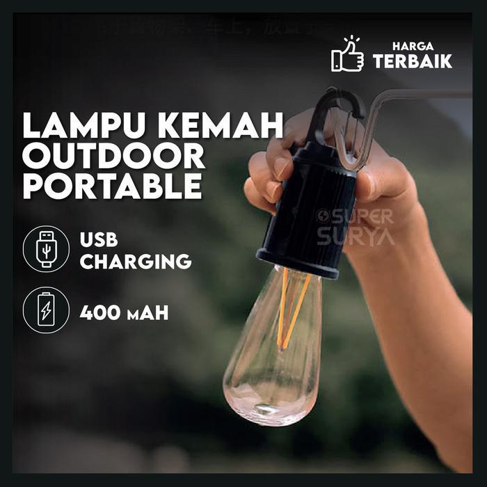 Promo Lampu Emergency Bohlam 400 Mah Portable Cas Outdoor Kemah Camping Original