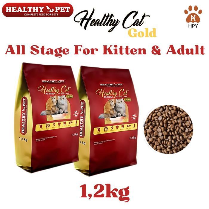 Healthy Pet Healthy Cat Gold All Stage 1,2Kg Healthy Pet Healthy Gold Makanan Kucing Untuk Semua