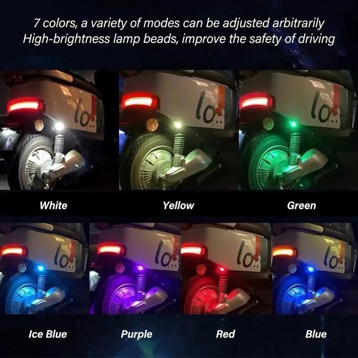 Terbaru [Garansi]Lampu Strobo Led Super Terang Untuk Sepeda Motor Mobil Sepeda Usb Rechargeable 7