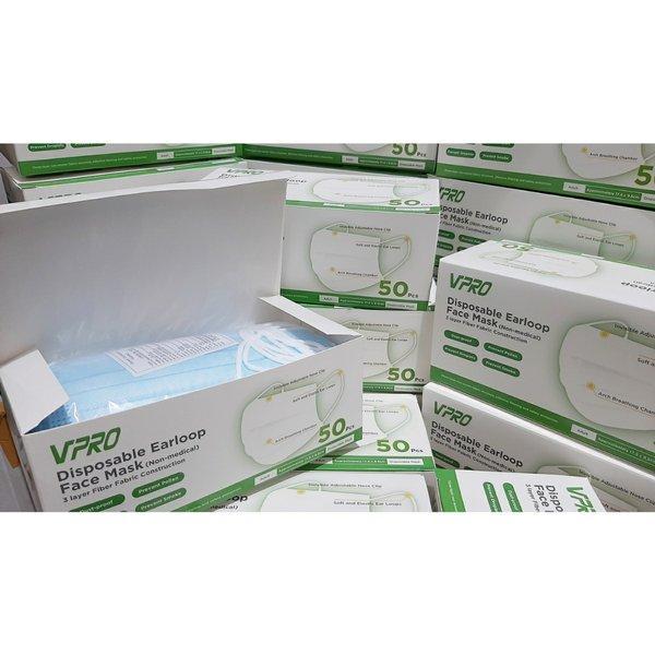 VPRO MASK FACE EARLOOP 3PLY ISI 50PC DISPOSABLE EARLOOP MASKER
