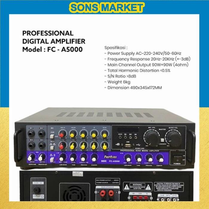Power amplifier oke FIRSTCLASS FC A 5000 ampli fc a5000 bluetooth