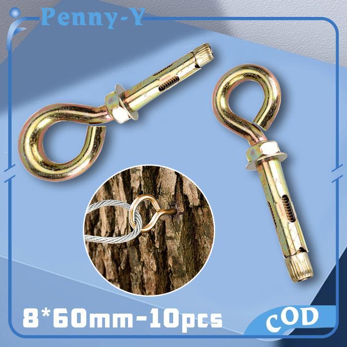 10PCS DYNABOLT EYE ANCHOR M8X60MM DYNABOLT GANTUNG HOOK DYNABOLT HOOK READY