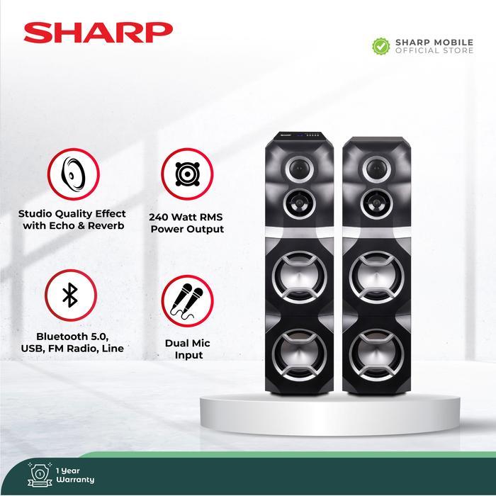 SHARP CBOX-SAS28GD/SR Stereo Active Speaker Wireless Tws - SILVER