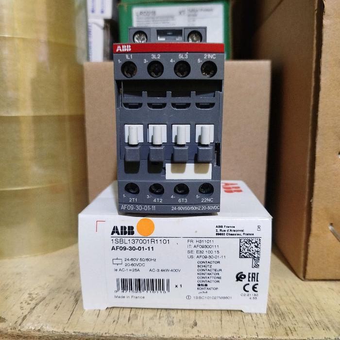 Kontaktor Abb Af09-30-01-11 25A 24-60V Ac/Dc 4Kw 1Nc 1Sbl137001R1101