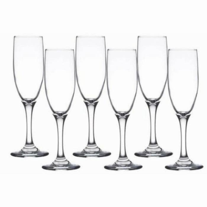 1 Set 6Pcs Champagne Flute Libbey /Gelas Kaca/Gelas Wine/Gelas Wedding / Glass / Glassware /