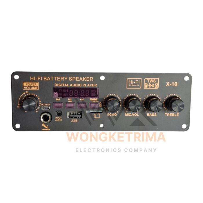 Modul Amplifier MP3 Bluetooth 3.7V USB TF FM Karaoke Untuk Speaker Portable
