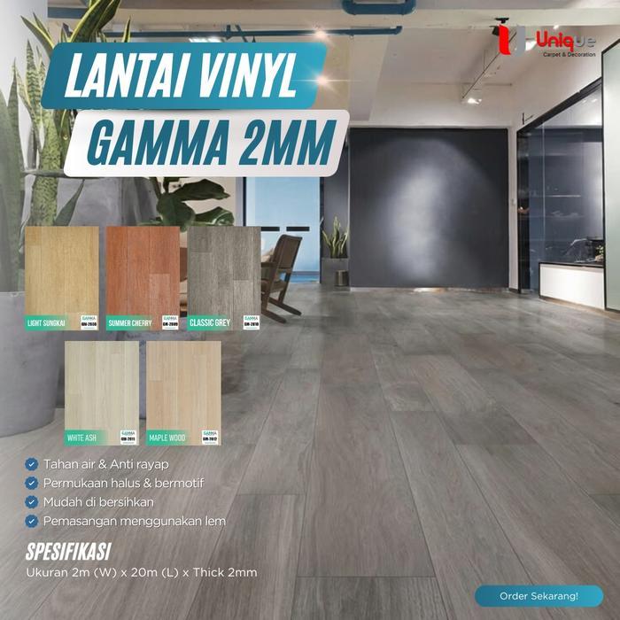Diskon Gamma Vinyl Roll Flooring Heterogeneous Motif Kayu 2Mm / Vinyl Lantai Lebar 2M Klinik Ruang