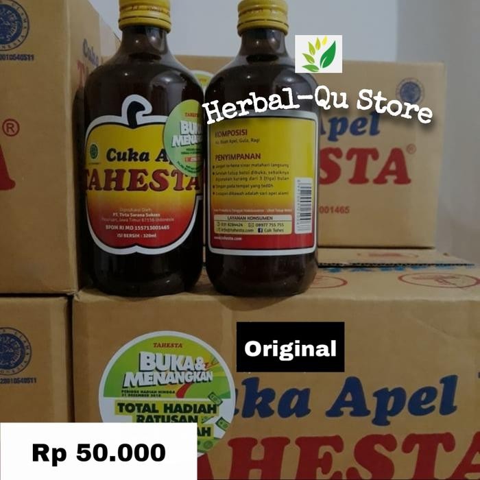 

Cuka Apel TAHESTA 320 ml Original Apple Cider Vinegar Tahesta