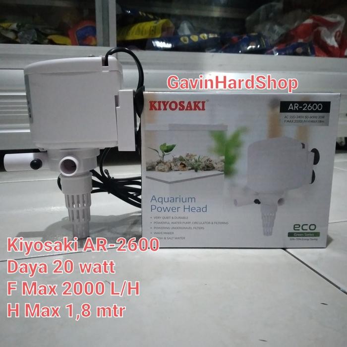Pompa Aquarium Pompa Power Head Pompa Celup Kiyosaki Ar-2600 2000 L/H
