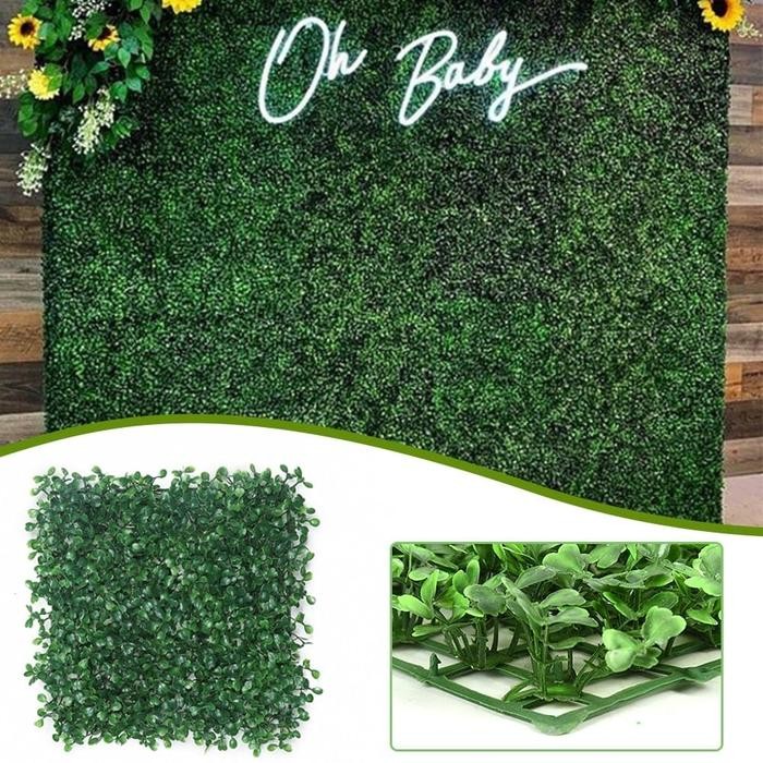 Rumput Plastik Dolar - Rumput Hias Alaska Artificial - Daun Rambat Plastik - Dekorasi Rumah Cafe