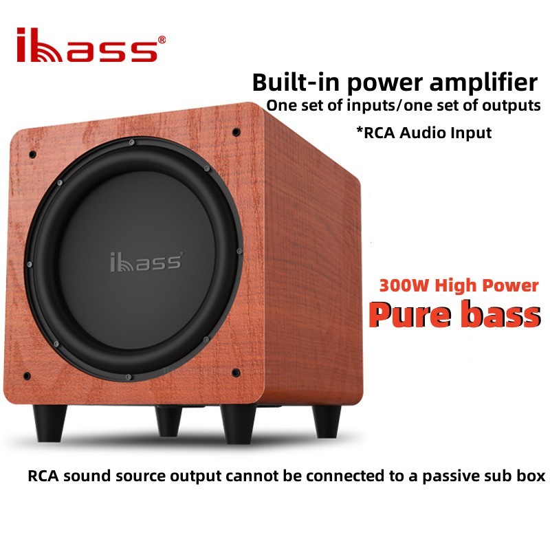 Bocinas Bluetooth Ibass 10 inch 300W Active Subwoofer Home Theater Portable Computer Speaker Digital