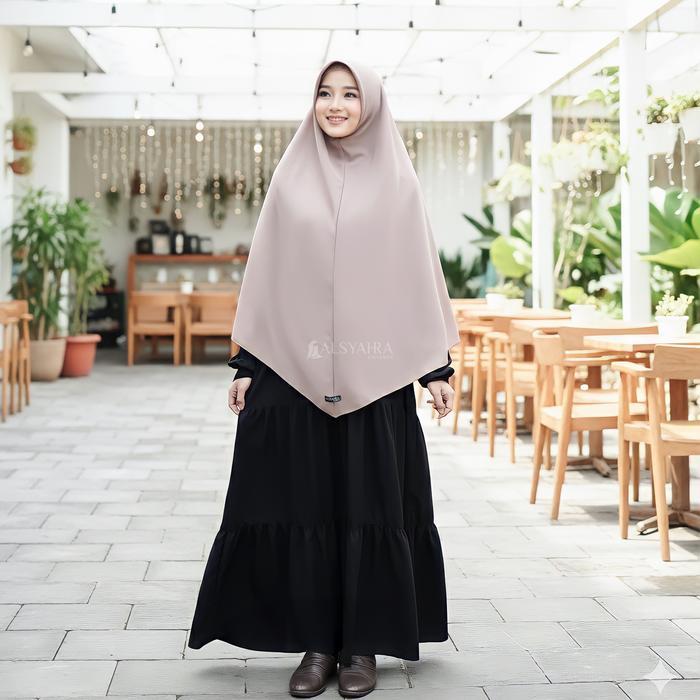 SALE Set Khimar Instan Aisyah WF Premium Alsyahra Exclusive Muslim Syari Jilbab Kerudung Wolfis