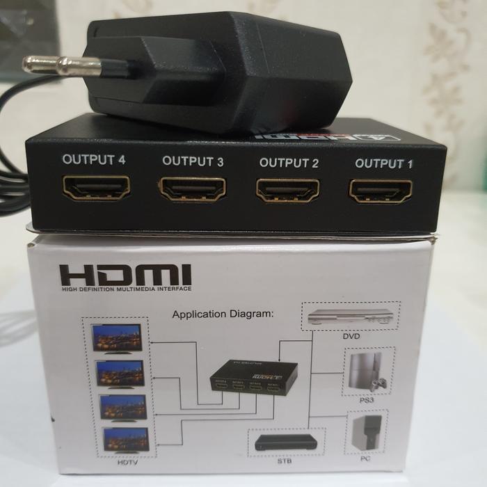 PROMO HDMI SPLITTER 4PORT 4K ( PARALEL 4TV) TERBARU