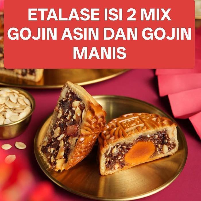 MIX ISI 2 GOJIN ASIN MANIS PCS KUE BULAN MOONCAKE SIN LOK YEN