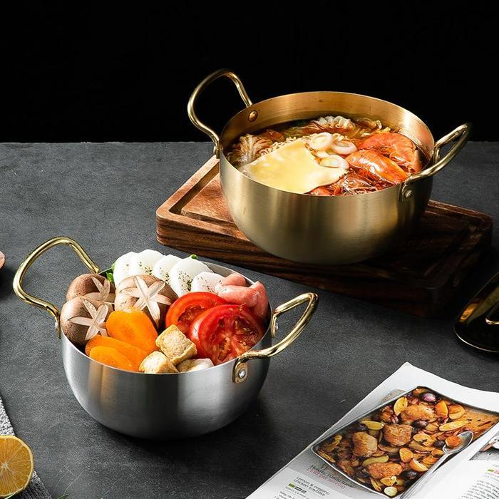 Golden Eagle - Panci Sup Tebal Bahan Stainless Steel Panci Rebus Mie Korea