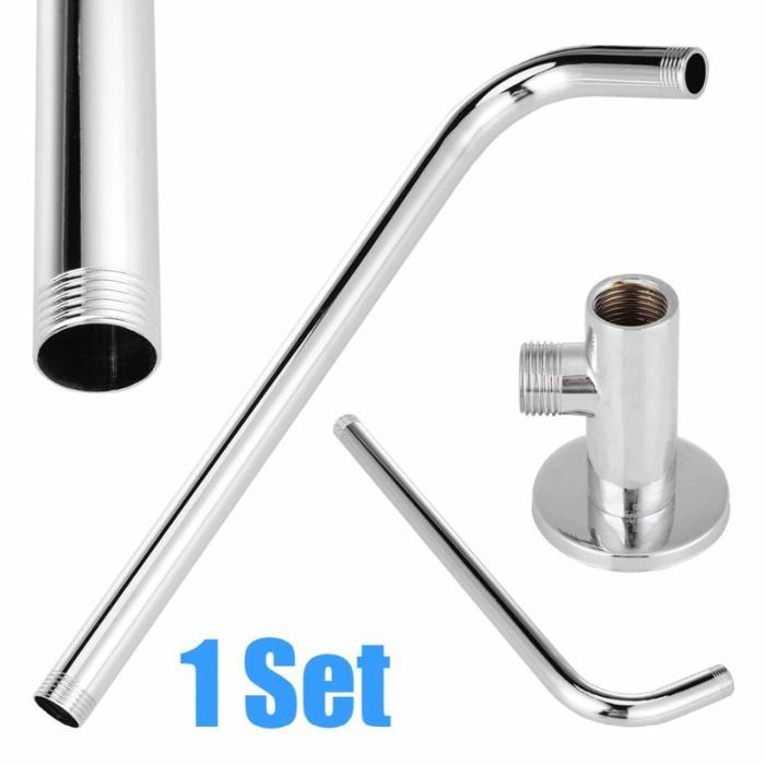 Onda Plumbing - Holder Pipa Shower Extension Shower + Arm Shower Bahan Stainless Steel