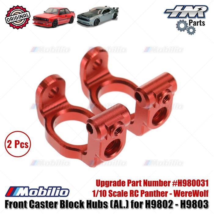 Hnr Upgrade Part #H980031 Front Caster Block (Al.) For Rc H9802 H9803 1/10 Panther Werewolf Rc Car
